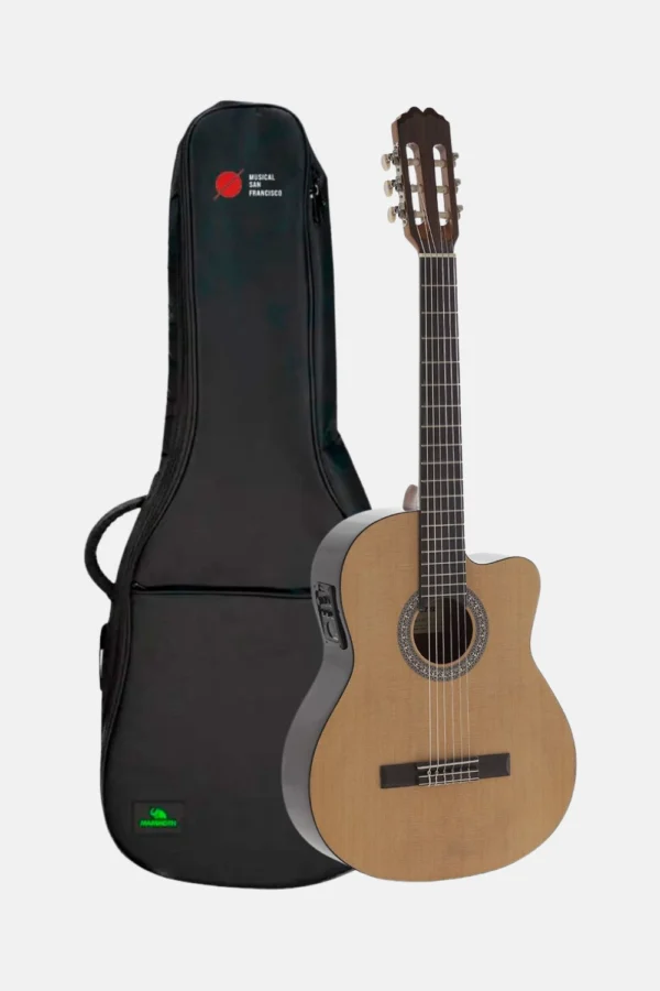 Guitarra Española Amplificada Cutaway Admira Sara Brillo, con funda
