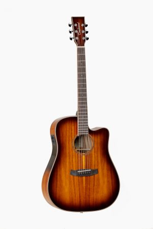 Guitarra acustica amplificada dreadnought cutaway tanglewood