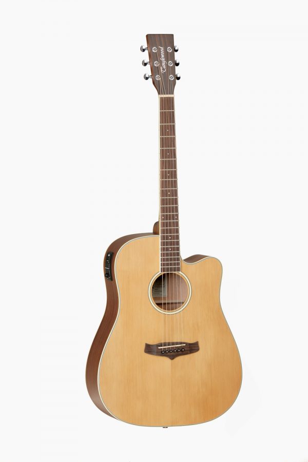 Guitarra acustica dreadnought cutaway amplificada tanglewood