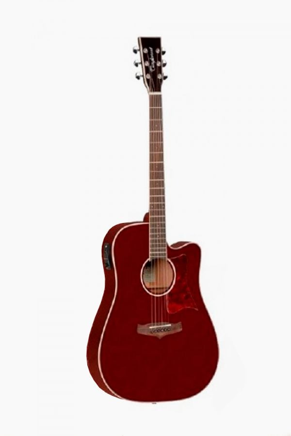 Guitarra Acustica Roja Amplificada Tanglewood