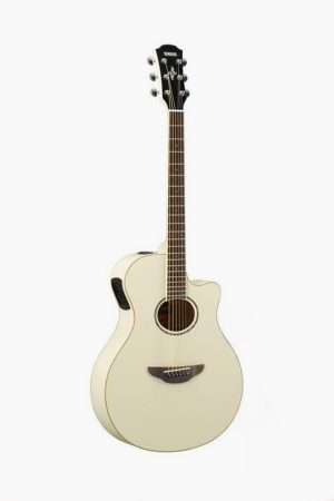 Guitarra electroacustica blanca yamaha apx600 vw