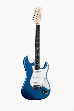 Guitarra eléctrica azul metálico eko strato S300