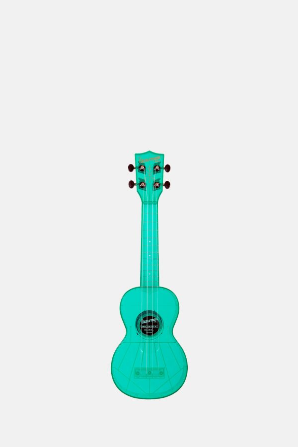 Ukelele soprano transparente azul waterman resistente al agua