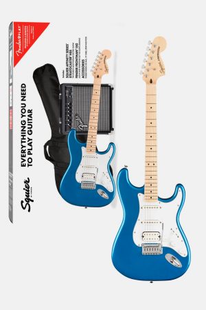 Pack guitarra electrica fender azul squier stratocaster
