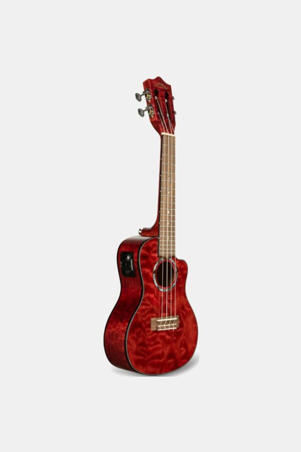 Ukelele Concert Lanikai QM-RDCEC Quilted Maple Electrificado Red