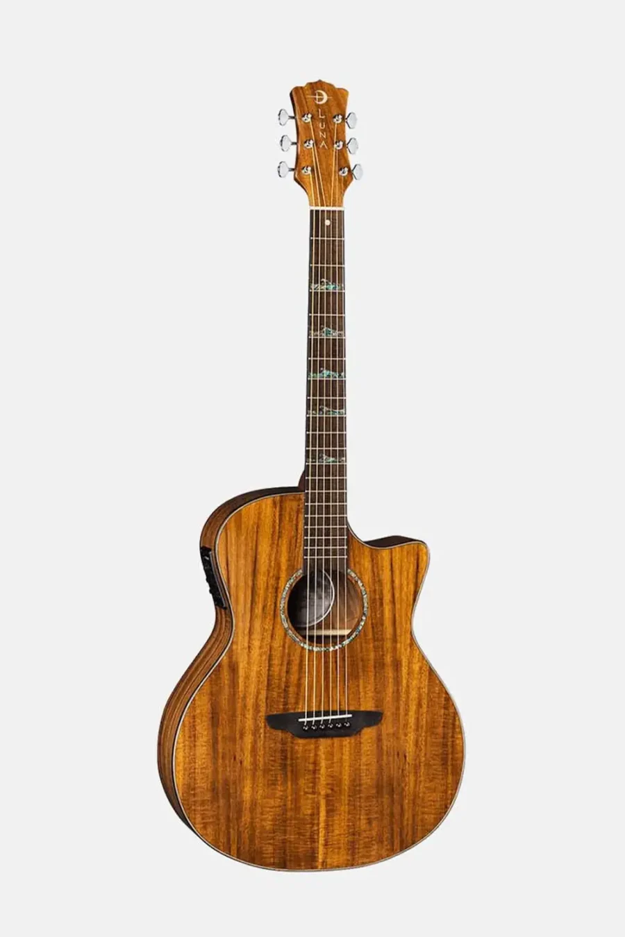 GUITARRA ACÚSTICA LUNA HIGH TIDE KOA GRAND CONCERT CUTAWAY A/E