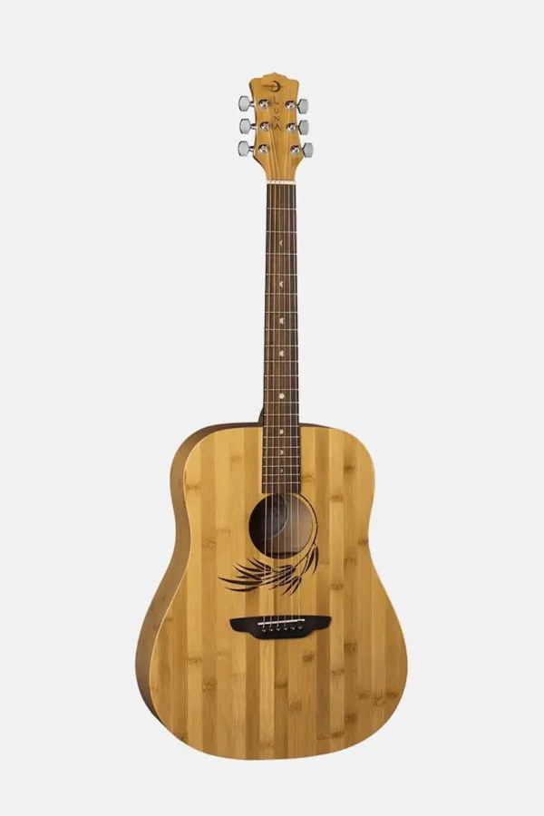 GUITARRA ACÚSTICA LUNA WOODLAND BAMBOO DREAD SATIN NATURAL