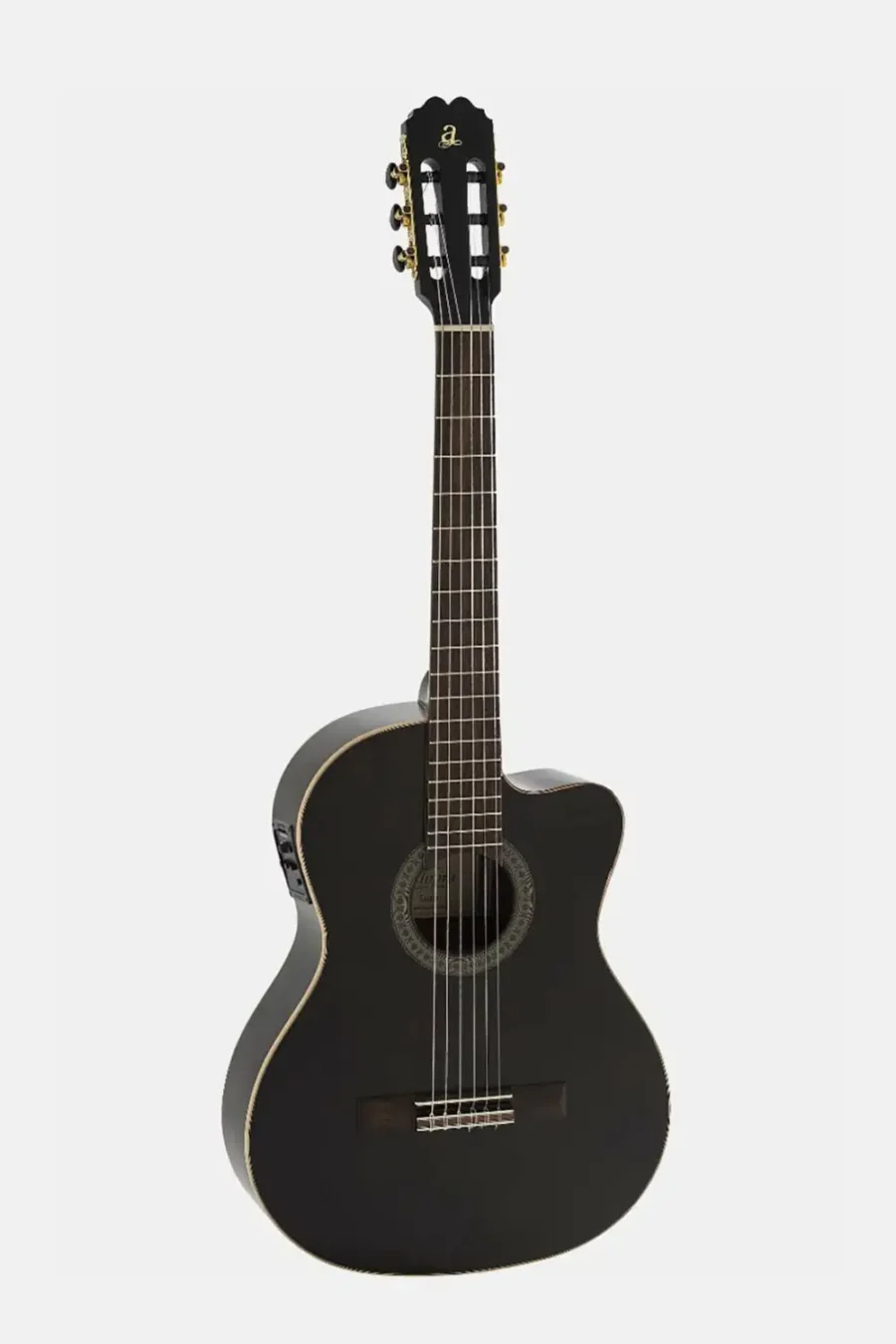 Guitarra admira negra amplificada