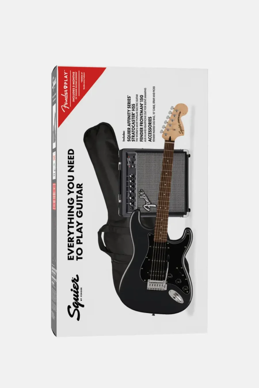 Pack guitarra electrica fender negra