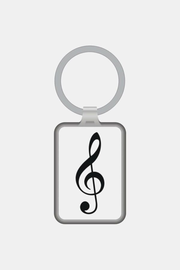 Llavero Clave De Sol Agifty K-1051 Blanco