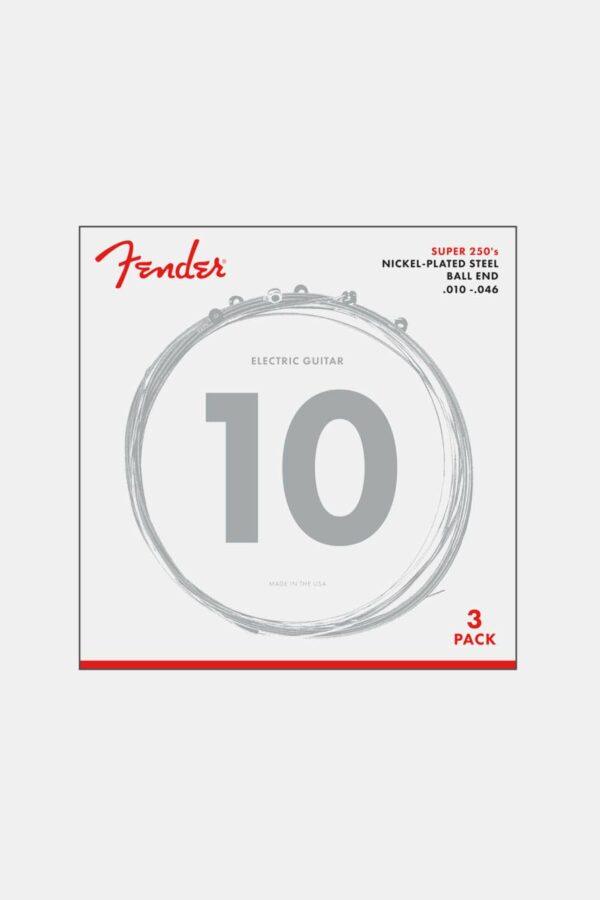 Pack 3 juegos Cuerdas Guitarra Eléctrica Fender 250-R 010-046