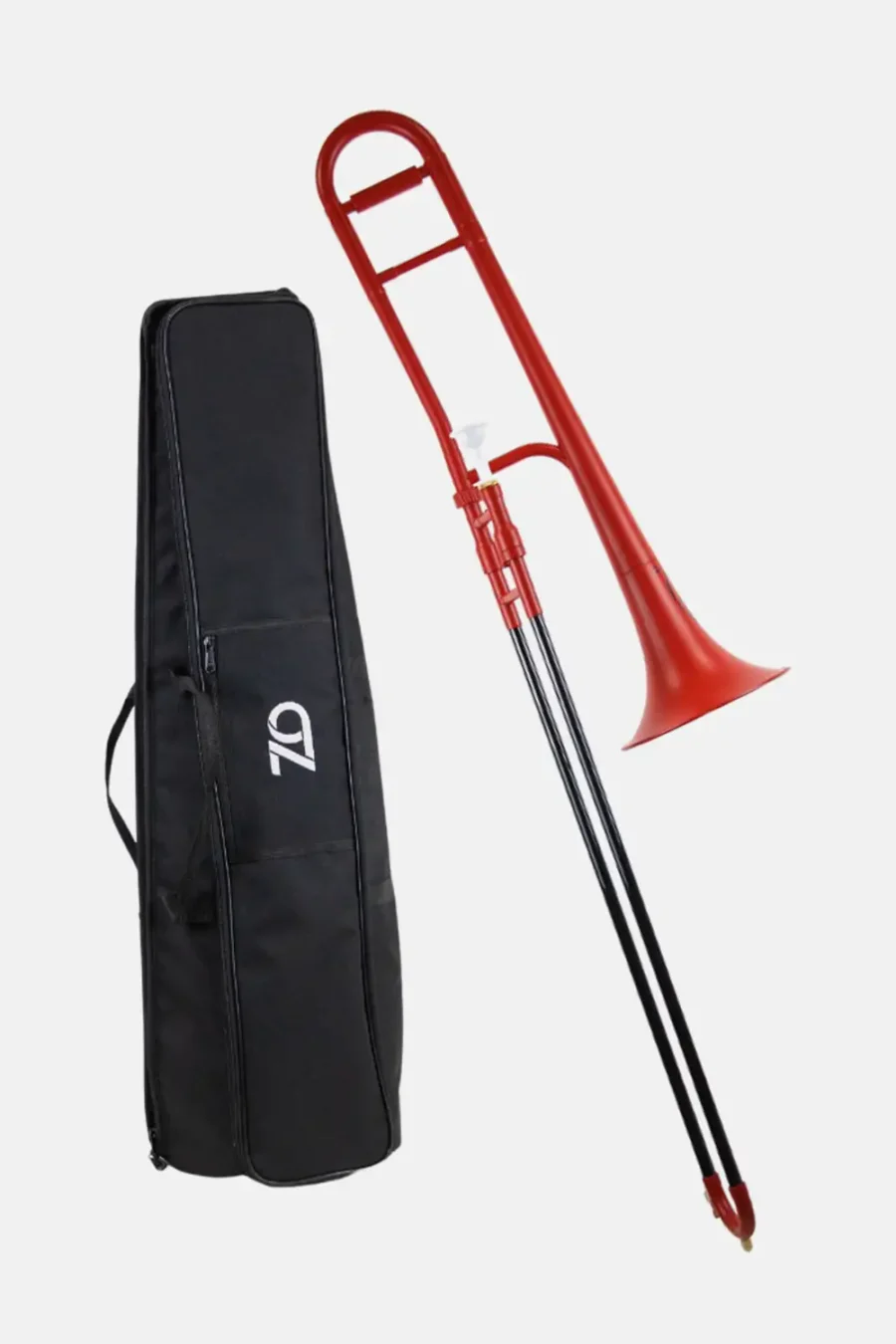 Trombon simple plastico rojo zo abs ztb20 sib