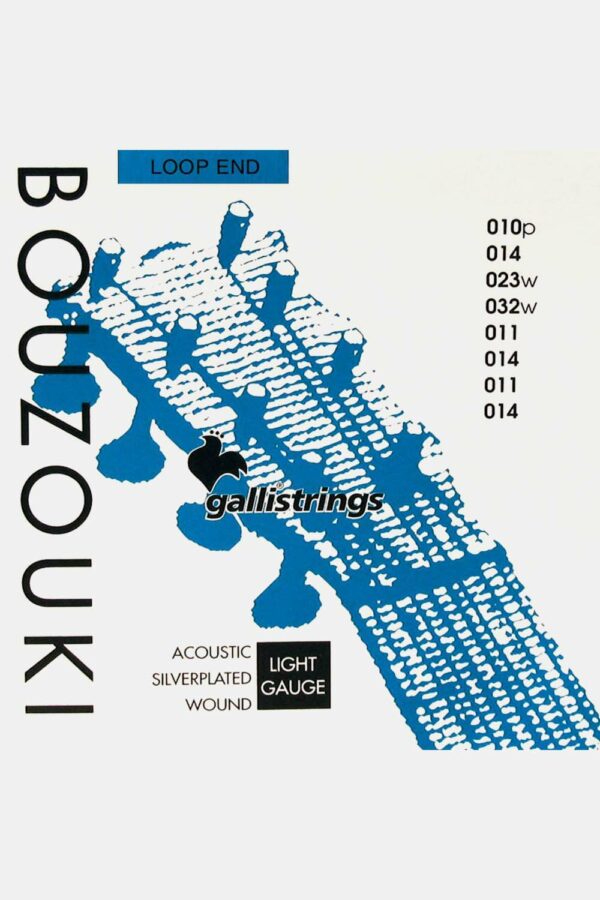 Cuerda set bouzouki, silverplated, 011-011-014-014