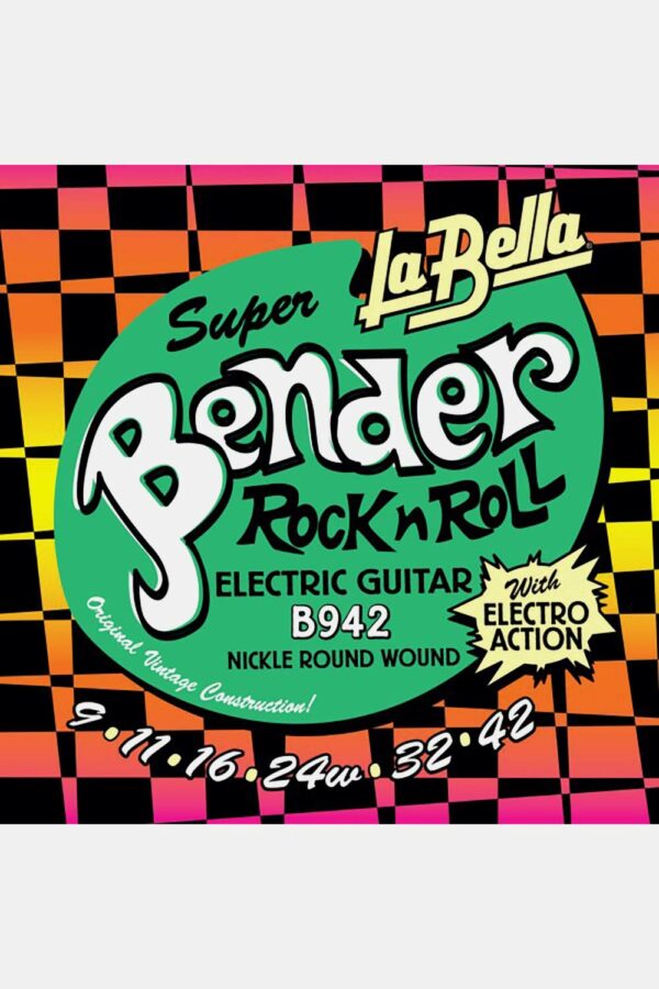 JUEGO DE CUERDAS PARA GUITARRA ELÉCTRICA LA BELLA SUPER BENDER SUPER LIGHT 09-42