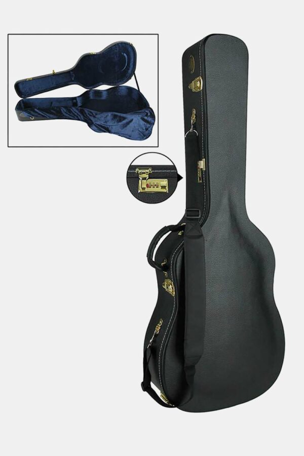 ESTUCHE BOSTON TADICIONAL PRO PARA GUITARRA ACÚSTICA MODELO MACCAFERRIDE DE MADERA