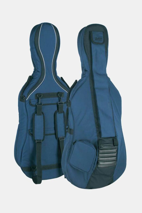 FUNDA BOSTON CELLO 1/2 AZUL-GRIS 23mm