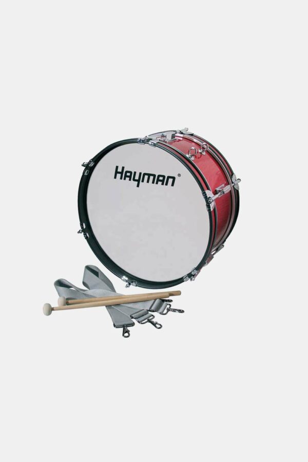 Bombo marcha para niños Hayman 16 x7pg rojo