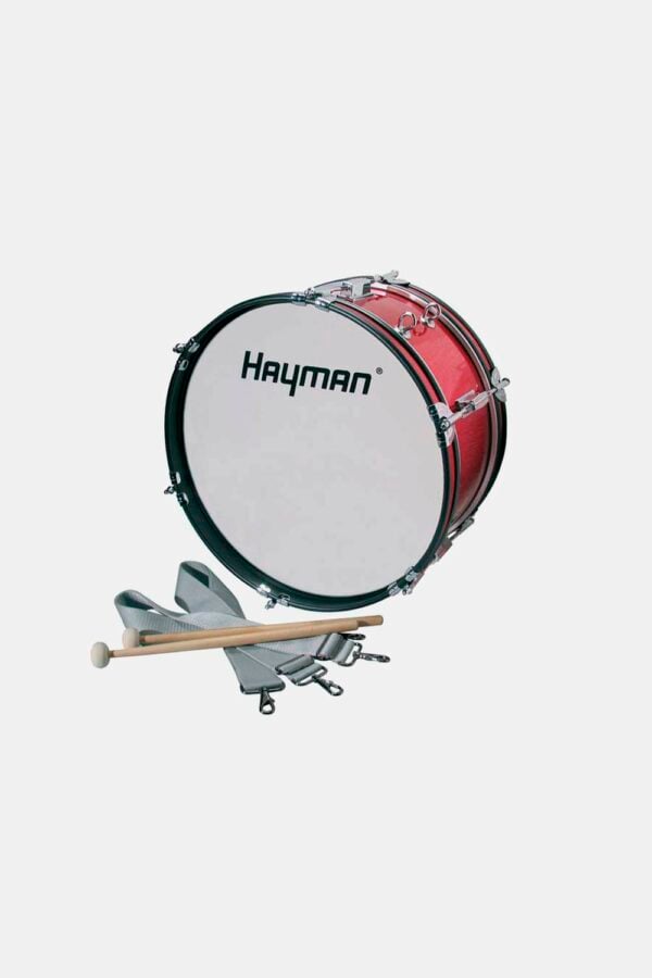 Bombo marcha para niños Hayman 18 x7pg rojo