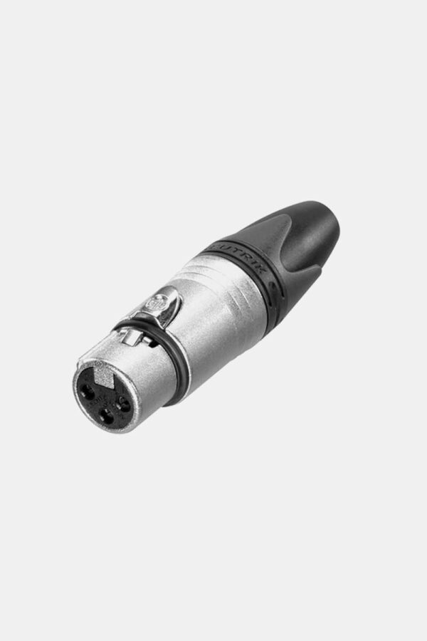 Conector XLR hembra de 3 polos con contactos de plata y níquel