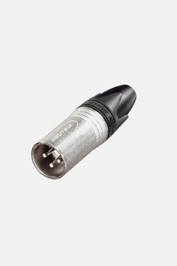 Conector XLR macho de 3 polos con contactos de plata y níquel