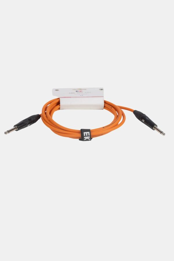 CABLE EK AUDIO PARA GUITARRA JACK RECTO-RECTO 6M NARANJA