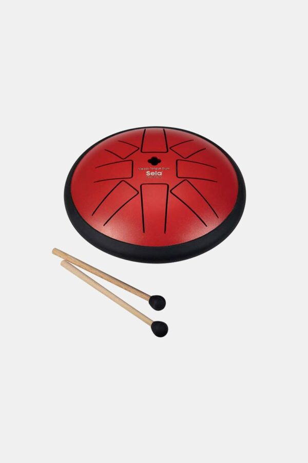 tongue drum 6, 8 lengüetas, F minor, rojo