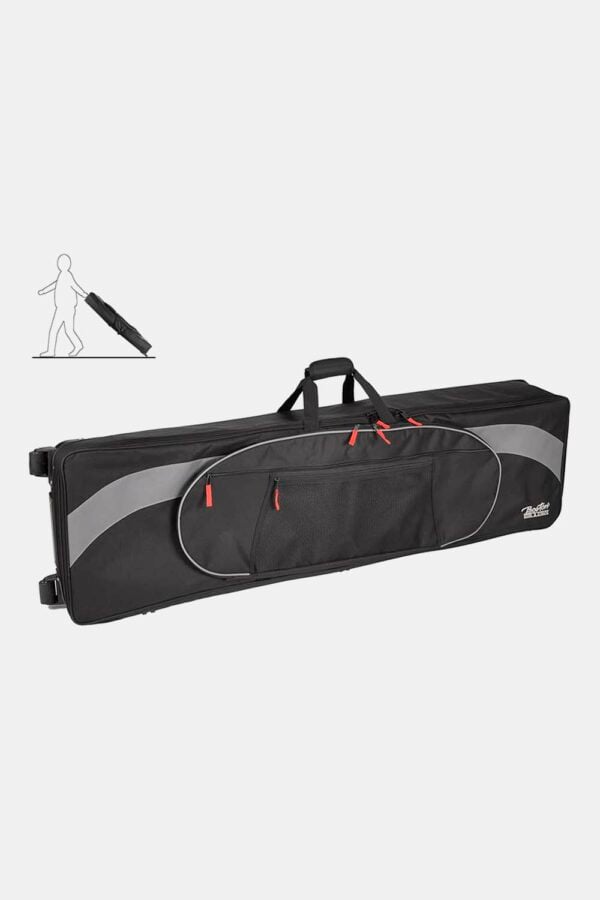 FUNDA BOSTON PARA PIANO ACOLCHADA 25 mm NEGRO/GRIS CON RUEDAS