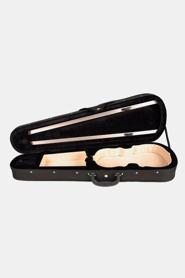 Estuche violín 1/2 Leonardo forma negro YKK