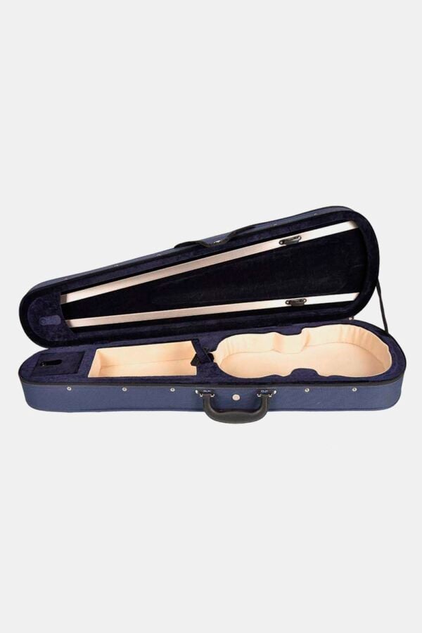 Estuche violín 4/4 Leonardo forma azul YKK