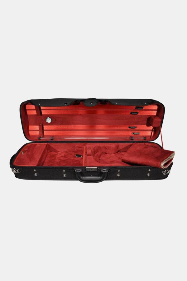 Estuche violín 4/4 Leonardo rectan. madera negro