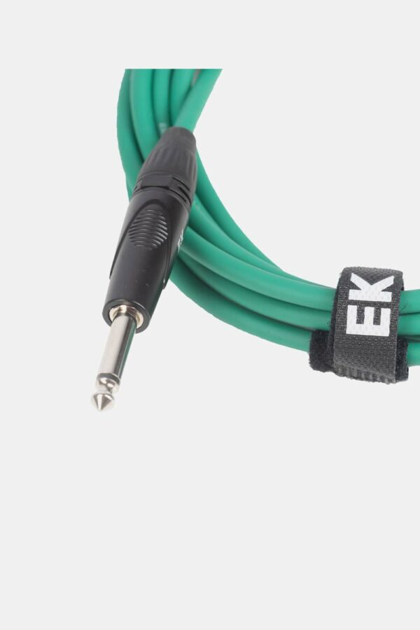 CABLE EK AUDIO PARA GUITARRA JACK RECTO-ACODADO 3M VERDE