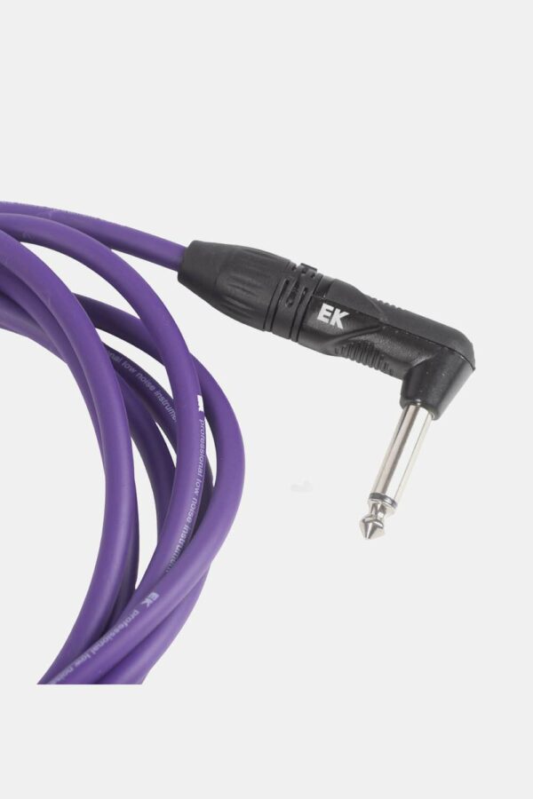 CABLE EK AUDIO PARA GUITARRA JACK RECTO-ACODADO 6M VIOLETA