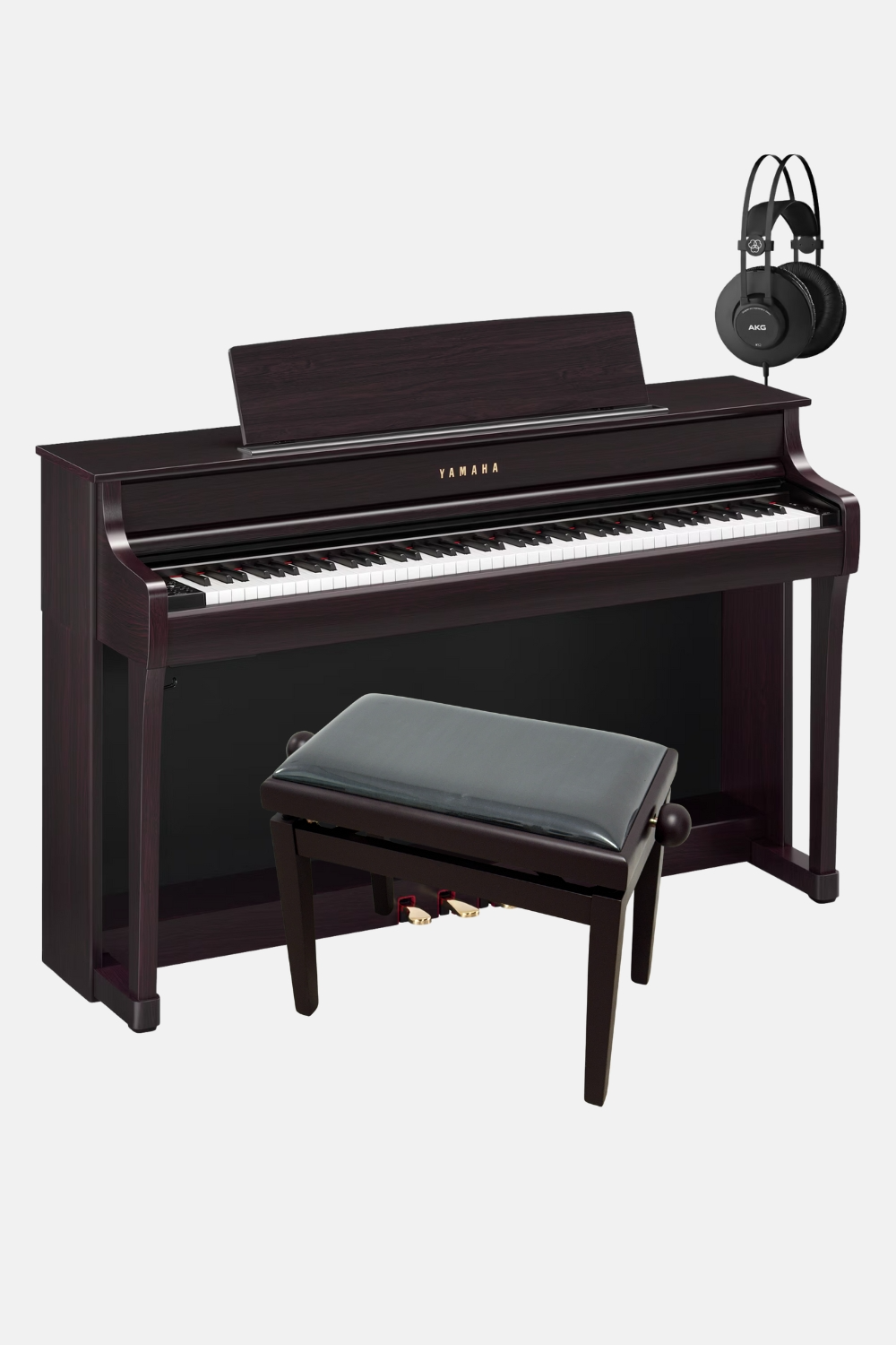 ▷Pack Piano Digital Vertical Yamaha Clavinova CLP-845 Rosewood +
